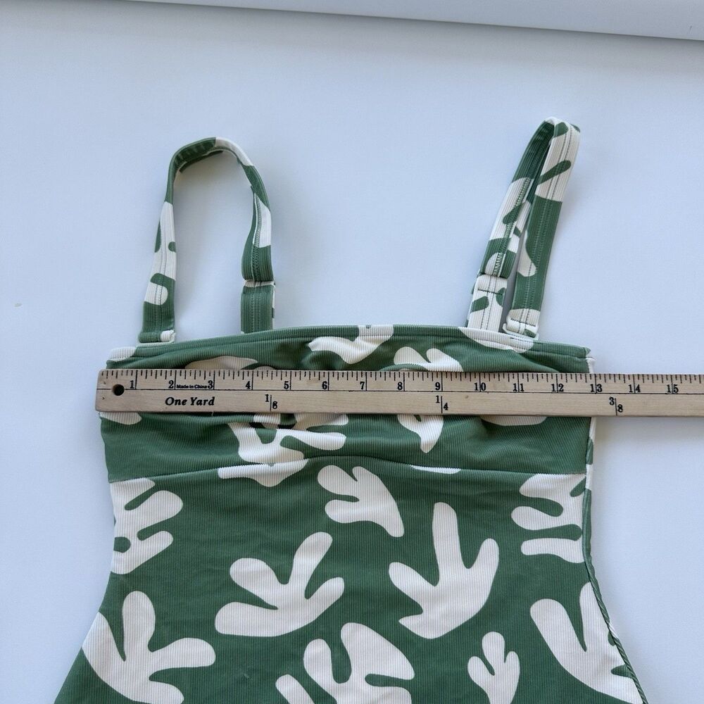 ZULU & ZEPHYR Flora One-Piece Swimsuit Green Hand Drawn US 6 Msrp $170 NWOT - Picture 4 of 10